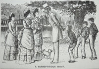 Victorian Era Pen and Ink Punch Magazine Cartoon Drawing