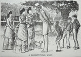 Victorian Era Pen and Ink Punch Magazine Cartoon Drawing
