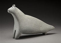 Inuit Carved Soapstone Animal, in the manner of Andy Miki