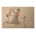 Wayne B. Blouch, Untitled (Woman Riding Horned Animal)