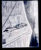 Antique Post Mortem Glass Plate Negative with Baby and Mother