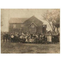 Wonderful Pen and Ink Drawing of Schomberg Public School, Ontario, 1903-4