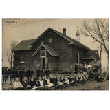 Wonderful Pen and Ink Drawing of Schomberg Public School, Ontario, 1903-4