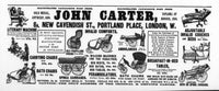 Antique Graphite Drawing of Victorian Three Wheeled Invalid Carriage