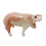 RESCUE: Tiny Blown Glass Hippo Figurine