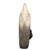 SOLD Handsome Presumed English Hand-carved White Pigeon Decoy on Burl