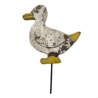 Sweet Old Wooden Duck on Post with Extreme Alligator Paint