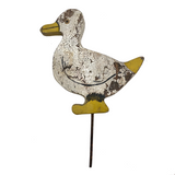 Sweet Old Wooden Duck on Post with Extreme Alligator Paint