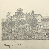 Elton.S. Durkee 1884 Sketchbook Featuring Oregon Estates