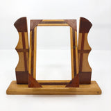 Handmade Wooden Inlay Swinging Tabletop Picture Frames-A Pair