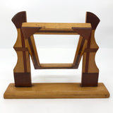 Handmade Wooden Inlay Swinging Tabletop Picture Frames-A Pair