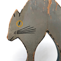 Large, Lead Weighted Old Carnival Knock Down Cat