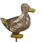 Sweet Old Wooden Duck on Post with Extreme Alligator Paint