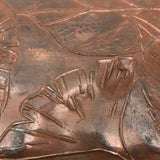 Finely Detailed Antique Japanese Mixed Metal Tray - Tea while Fishing