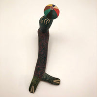 Fabulous Carved and Painted Wooden Sculpture of Seal or Sea Lion Balancing Ball