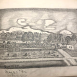 Elton.S. Durkee 1884 Sketchbook Featuring Oregon Estates