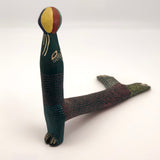 Fabulous Carved and Painted Wooden Sculpture of Seal or Sea Lion Balancing Ball