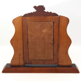 Handmade Wooden Inlay Swivel Picture Frame with Bird on Top