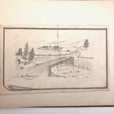 Elton.S. Durkee 1884 Sketchbook Featuring Oregon Estates