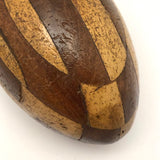 Well Worn Antique Treen Stickware Darning Egg