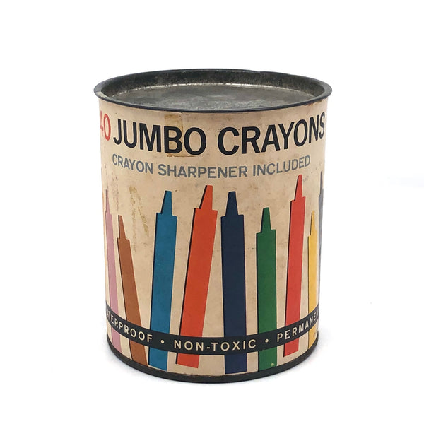 United Crayon Co Vintage Jumbo Crayons Tin with 39 Crayons!