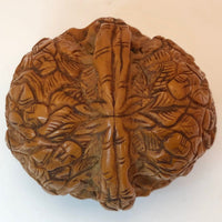 Chinese Hand-carved Walnut (Hadaio) with Monks and Leaves