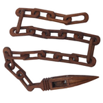 Beautifully Carved 30 Inch Wooden Whimsy Chain