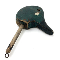 Old Wooden Duck Decoy Head with Great Green Paint