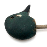 Old Wooden Duck Decoy Head with Great Green Paint