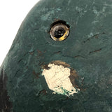Old Wooden Duck Decoy Head with Great Green Paint