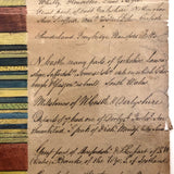 Antique British Ink and Watercolor Diagram of Earth Strata, Laminated