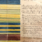 Antique British Ink and Watercolor Diagram of Earth Strata, Laminated