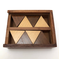 Wooden Parquetry Set in Slide Top Box