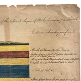 Antique British Ink and Watercolor Diagram of Earth Strata, Laminated