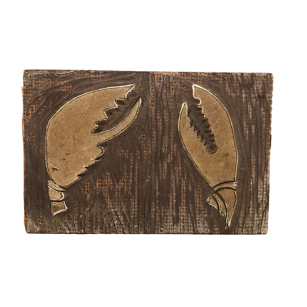 Lobster Claws Hand-carved Linoleum Print Block