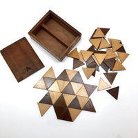 Wooden Parquetry Set in Slide Top Box