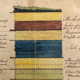 Antique British Ink and Watercolor Diagram of Earth Strata, Laminated