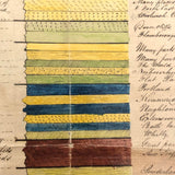 Antique British Ink and Watercolor Diagram of Earth Strata, Laminated