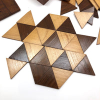 Wooden Parquetry Set in Slide Top Box
