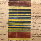 Antique British Ink and Watercolor Diagram of Earth Strata, Laminated