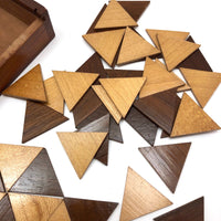 Wooden Parquetry Set in Slide Top Box