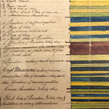 Antique British Ink and Watercolor Diagram of Earth Strata, Laminated