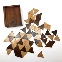 Wooden Parquetry Set in Slide Top Box