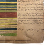 Antique British Ink and Watercolor Diagram of Earth Strata, Laminated