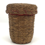 Wabanaki Ash Splint and Woven Sweetgrass Cup Basket