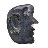 Slab Made Ceramic Head in Profile, Signed Palmer