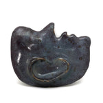 Slab Made Ceramic Head in Profile, Signed Palmer