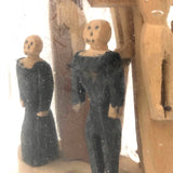 Old Folk Art Bottle Whimsy with Crucifixion Scene