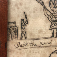 Jack the Giant Killer, Antique Ink Drawing on Inside Cover of School Book