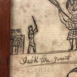 Jack the Giant Killer, Antique Ink Drawing on Inside Cover of School Book